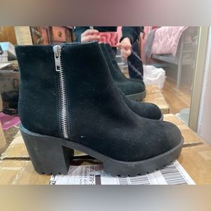 Short black ankle boots